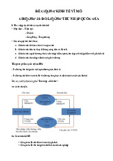 Đề cương  chương 10: Đo lường thu nhập quốc gia | Môn kinh tế vĩ mô