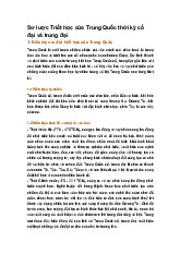 Sơ lược Triết học của Trung Quốc thời kỳ cổ đại và trung đại