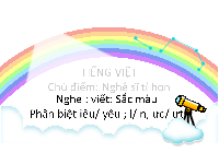 Giáo án điện tử Tiếng Việt 3 Nghe - viết Chân trời sáng tạo: Sắc màu