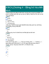 Bài tập trắc nghiệm có đáp về Đồng bộ hóa tiến trình - Thiết kế hệ thống nhúng - Học Viện Kỹ Thuật Mật Mã
