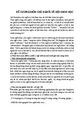 Đề cương Môn Chủ nghĩa xã hội khoa học | Học viện Cán bộ Thành phố Hồ Chí Minh