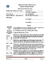 Bài thi học phần: Triết học Mác – Lênin (Mã 24) | Trường Đại học Thương Mại