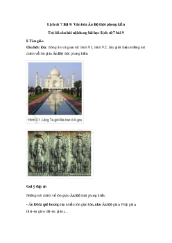 Giải Lịch sử 7 Bài 9: Văn hóa Ấn Độ thời phong kiến | Cánh diều