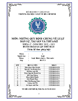 Thảo luận Thừa kế theo pháp luật | Trường Đại học Luật TPHCM