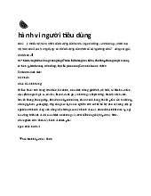 Hành Vi Người Tiêu Dùng và Ảnh Hưởng Của Văn Hóa | Môn Hành vi người tiêu dùng - Đại học Kinh Tế Quốc Dân