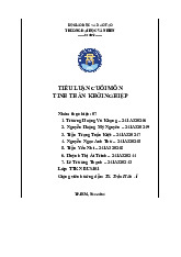 Tiểu luận Final Essay môn Tinh thần khởi nghiệp - Trường Đại học Văn Hiến.
