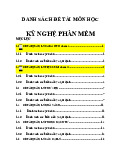 Danh sách bài tập lớn các đề tài môn Kỹ nghệ phần mềm | Trường Đại học Kinh Doanh và Công Nghệ Hà Nội