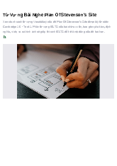 Từ vựng Bài Nghe Plan of Stevenson's Site