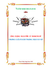 Ứng dụng nguyên lý Dirichlet trong giải toán Trung học cơ sở