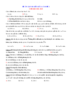 Đề ôn thi giữa HK 2 Lý 10 Kết nối tri thức có đáp án-Đề 2