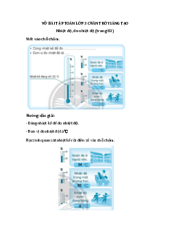 Giải Vở bài tập Toán lớp 3 Chân trời sáng tạo: Nhiệt độ, đo nhiệt độ trang 83