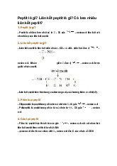 Peptit là gì? Liên kết peptit là gì? Có bao nhiêu liên kết peptit?