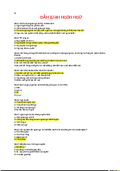 Bài tập trắc nghiệm môn Dẫn luận ngôn ngữ | Trường Đại học Ngoại ngữ, Đại học Đà Nẵng