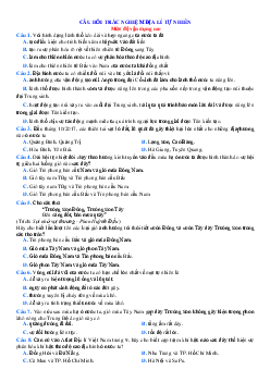 TOP 25 câu trắc nghiệm địa lí tự nhiên 12 mức vận dụng cao (có lời giải chi tiết)