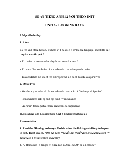 Tiếng Anh 12 Unit 6: Looking back