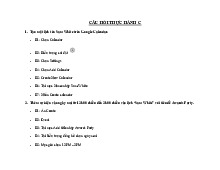 Bài tập câu hỏi thực hành C- Trường đại học Văn Lang