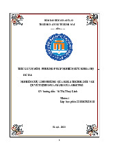 Nghiên cứu ảnh hưởng của kols tiktok đối với quyết định mua hàng của giới trẻ | Bài thảo luận Phương pháp nghiên cứu khoa học