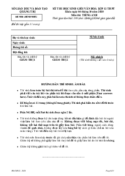 Đề thi HSG 12 tỉnh Quảng trị