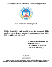 Bài Tập Lớn - Kinh tế Chính trị Mác-Lê Nin (KTCT01) | Đại học kinh tế quốc dân NEU