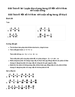 Giải Toán 6 Luyện tập chung trang 25 | Kết nối tri thức