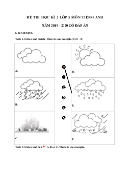 Đề ôn thi học kì 2 lớp 5 môn tiếng Anh có đáp án