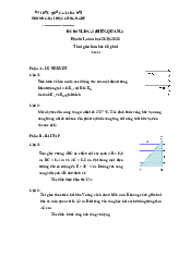 Đề thi học kì 1 - Vật lý đại cương 2 | Trường Đại học Công nghệ, Đại học Quốc gia Hà Nội