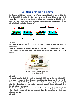 Giải Khoa học tự nhiên 9 Chân trời sáng tạo Bài 8: Điện trở. Định luật Ohm