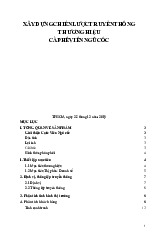 Xây dựng chiến lược truyền thông môn Chiến lược quảng bá  | Học viện Nông nghiệp Việt Nam
