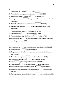 Word formation test without key