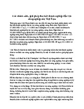 Các chính sách, giải pháp thu hút doanh nghiệp đầu vàonông nghiệp của Việt Nam môn Kinh tế và phát triển nông thôn  | Học viện Nông nghiệp Việt Nam