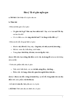 Dàn ý tả cô giáo (10 mẫu) | Tập làm văn lớp 5