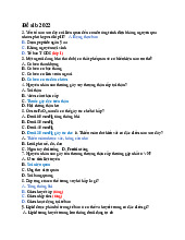 Đề thi môn Sinh lý bệnh 2022 | Đại học Y Dược Thành phố Hồ Chí Minh