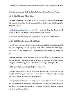 So sánh phong cách nghệ thuật của Nguyễn Tuân và Hoàng Phủ Ngọc Tường | Văn mẫu lớp 12