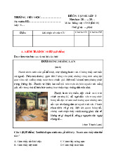 Đề ôn tập hè lớp 3 lên lớp 4 môn Tiếng Việt (Chân trời sáng tạo) - Đề 10