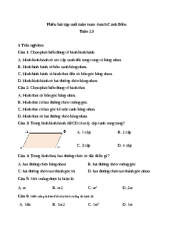 Bài tập cuối tuần Toán lớp 4 Cánh diều - Tuần 23