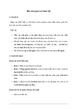 Giải Khoa học tự nhiên 6 Bài 21: Thực hành quan sát sinh vật - Chân Trời Sáng Tạo