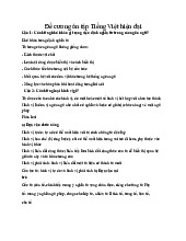 Đề cương ôn tập tự luận học phần Tiếng Việt hiện đại | Trường Đại học Phenikaa
