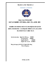 Nghiên cứu các Nhân Tố ảnh hưởng Đến Quyết định Áp Dụng IFRS | Bài thảo luận Phương pháp nghiên cứu khoa học