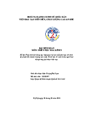 Phân tích nội dung quy luật quan hệ sản xuất phù hợp với trìnhđộ phát triển của lực lượng sản xuất  - Triết học Mác Lenin| Đại học Kinh Tế Quốc Dân