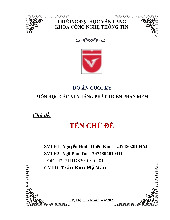 Đồ án cuối kỳ - Các nền tảng phát triển phần mềm - MAU BAO CAO | Đại học Văn Lang