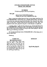 Tờ Trình Tham Gia Lớp Cảm Tình Đảng TCCB-KHĐT-ĐD 2013