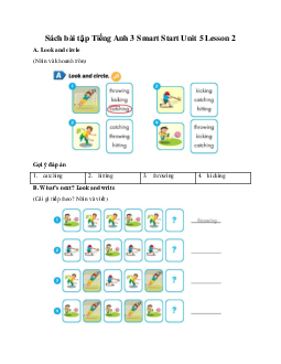 Giải SBT Tiếng Anh 3 Smart Start Unit 5 Lesson 2