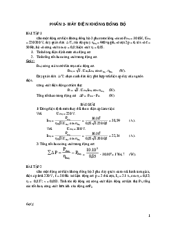 TOP 7 Bài tập máy điện không đồng bộ (có đáp án)