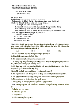Đề Thi HK2 Sinh 9 THCS Phước Thắng 2021-2022 (có lời giải)