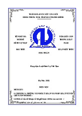 Tiểu luận môn  Luât Hình ̣Sự Viêt Nam - Tội giết con mới đẻ trong luật Việt Nam