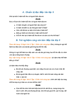 Soạn bài Bếp lửa | SGK Ngữ Văn 9 Chân trời sáng tạo (Tập 1)