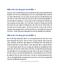 Trình bày ý kiến về biểu hiện của lòng yêu nước | Tập làm văn 4