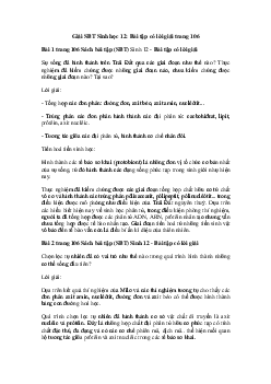 Giải SBT Sinh học 12: Bài tập có lời giải trang 106