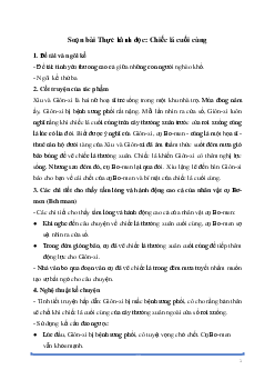 Soạn bài | Thực hành đọc: Chiếc lá cuối cùng Ngữ Văn 8 | Kết nối tri thức