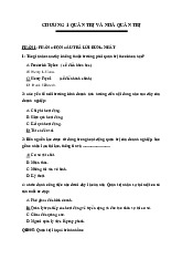 Ngân hàng câu hỏi trắc nghiệm | môn Quản trị học | trường Đại học Huế